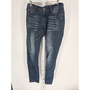 1010 Jeans Womens Sz 6 Mid Rise Skinny Blue Jeans Stretchy Jegging